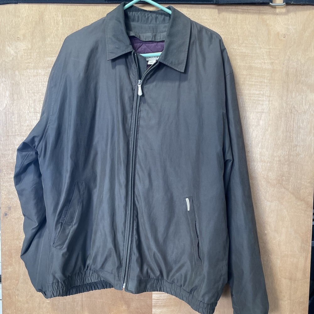 London Fog Men's  Fall Coat With Removable Quilted Liner‎ Brown Size. Large